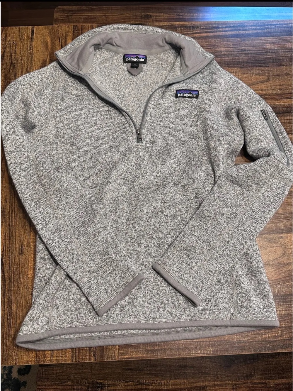 Patagonia Women's Heather Gray Quarter-Zip Pullover